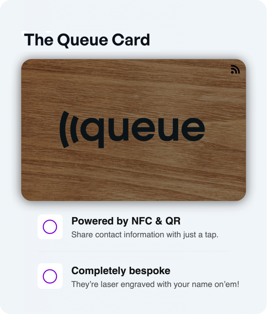 queue cards meaning